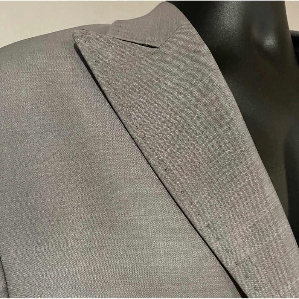 Luciano Carreli Blazer Mens 40R Grey Good Lanificio Delfino Super 150s Wool